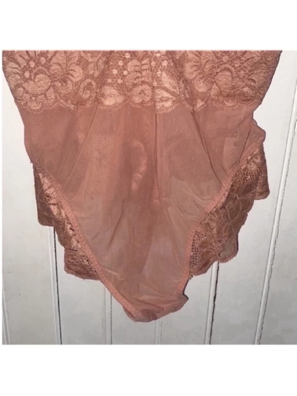 Free People HAH Smarty Pants Bodysuit Copper Rose Size S